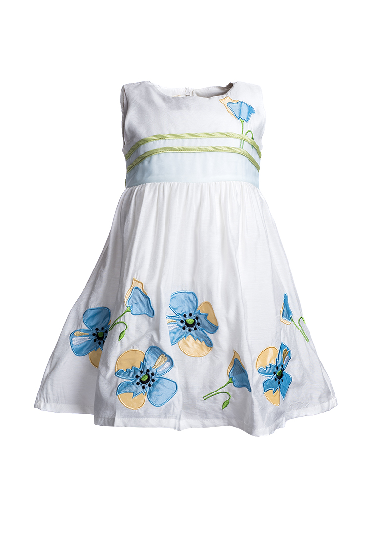 Купить Платье для девочки PL76 бело-голубой