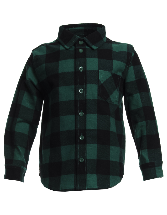 Купить Рубашка для мальчика BK716R-L18 зелено-черный