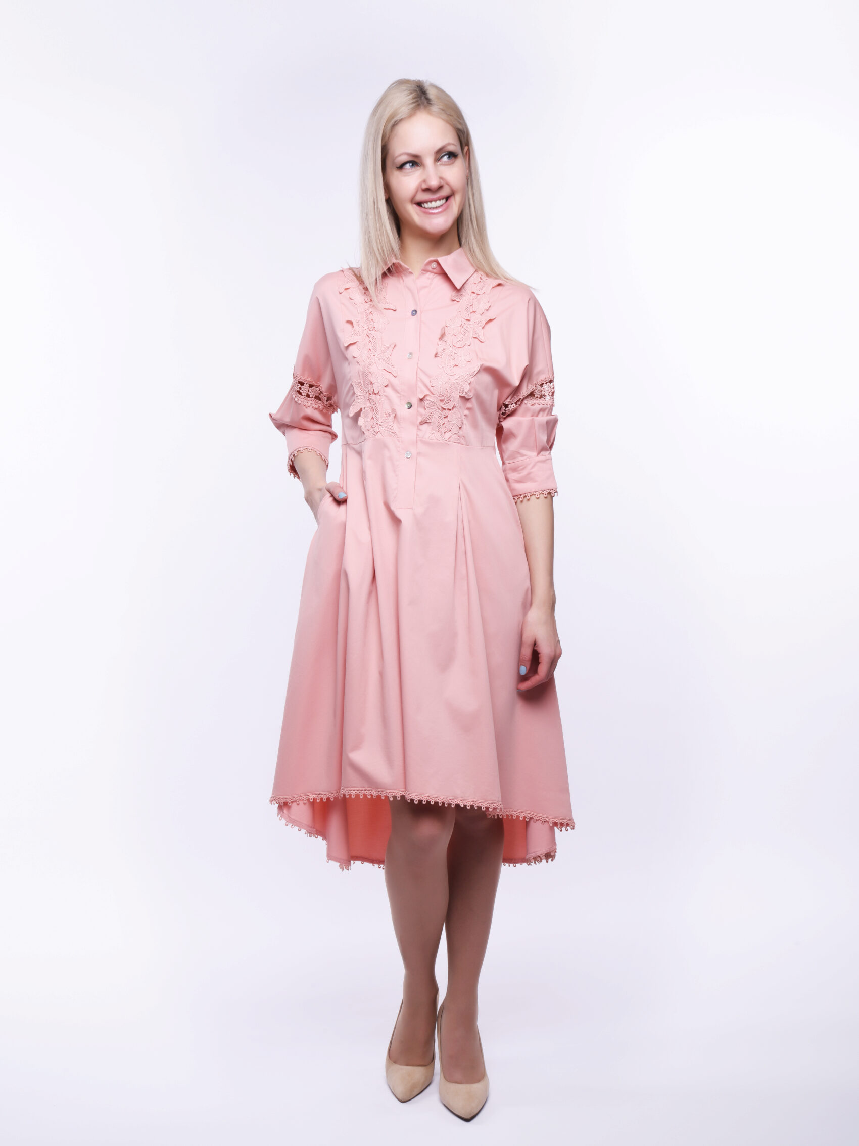 Купить Платье женское PLGL19/16-83E3630 розовый