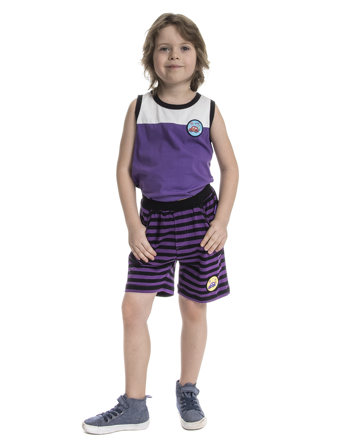 Капри для мальчика. Фиолетовая одежда для мальчиков. Капри детские размер 7-8.
