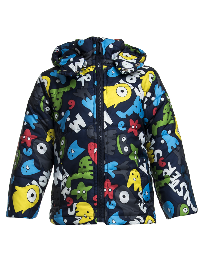 Купить Куртка для мальчика BK711-L18 темно-синий (буквы)