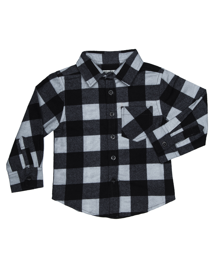 Купить Рубашка для мальчика BK715R-L18 серо-черный