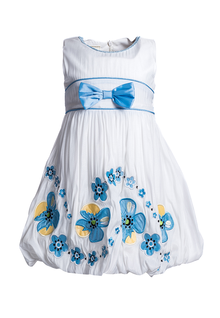 Купить Платье для девочки PL89 бело-голубой