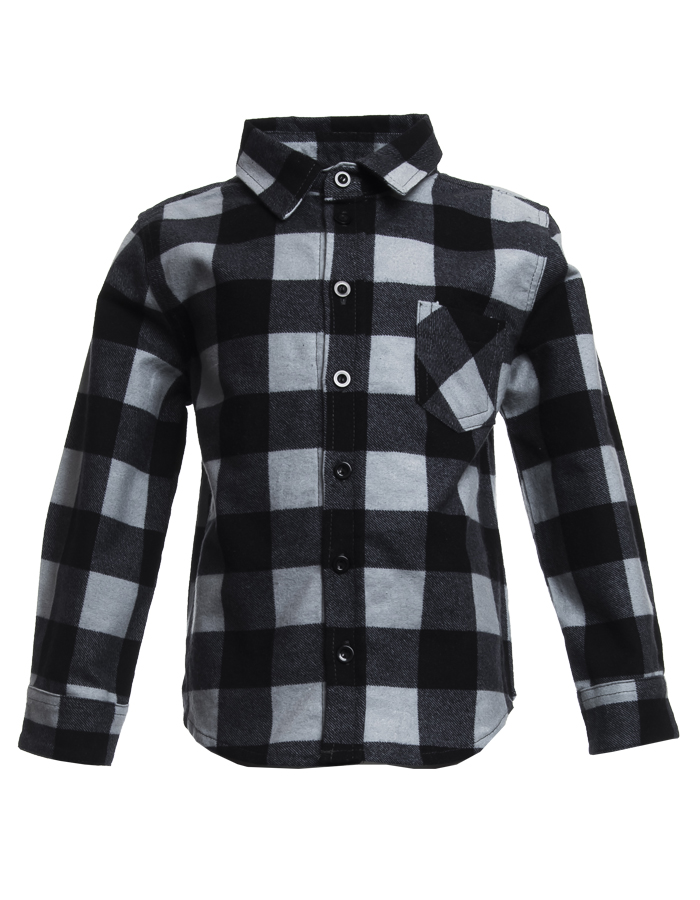 Купить Рубашка для мальчика BK716R-L18 серо-черный