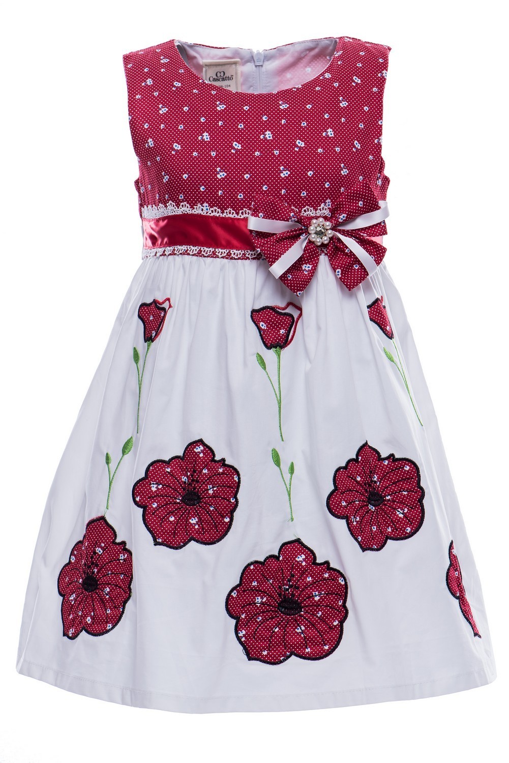 Купить Платье для девочки PL69 бело-красный