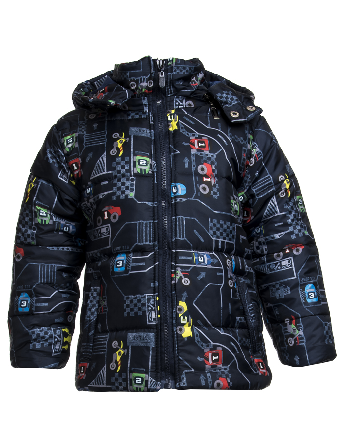 Купить Куртка для мальчика BK711-L18 темно-синий (машины)